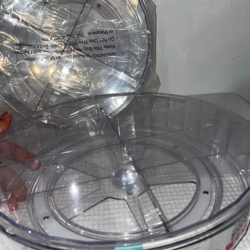 10.25” Clear turn table storage - set of 2 - bullseye playground section